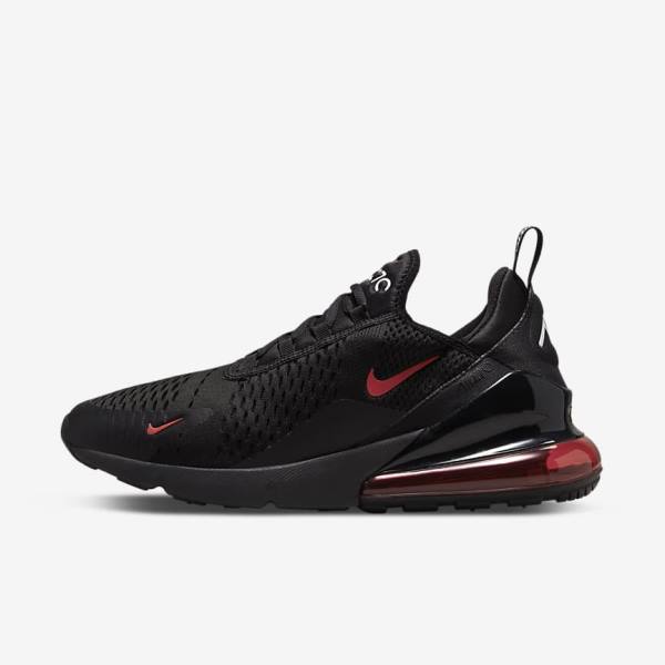 Nike Air Max 270 Men\'s Sneakers Black / White / Red | NK798FGM