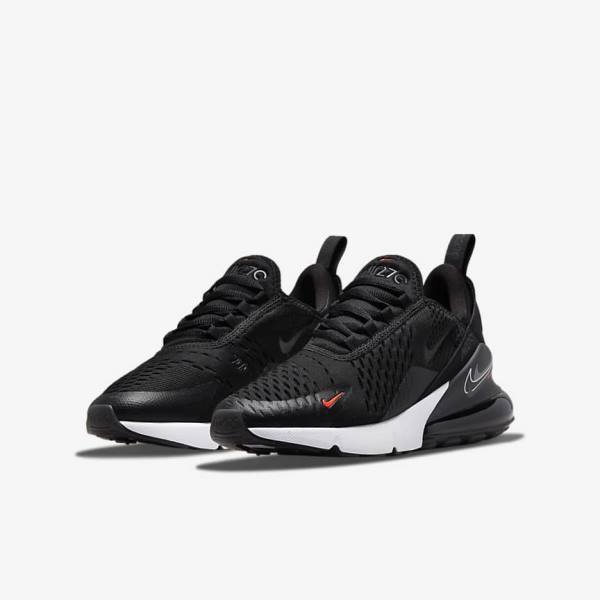 Nike Air Max 270 Older Kids' Sneakers Black / Grey | NK830SIG