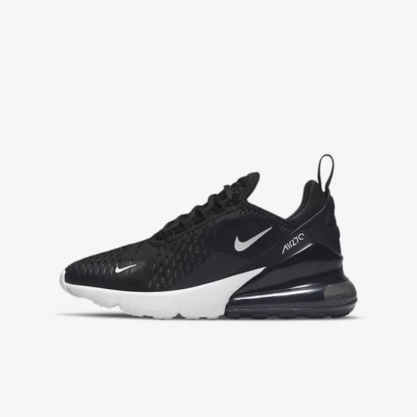 Nike Air Max 270 Older Kids\' Sneakers Black / Dark Grey / White | NK947NKR