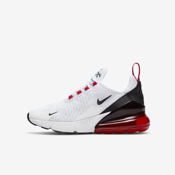 Nike Air Max 270 Older Kids\' Sneakers White / Black / Red / Grey | NK394CZU