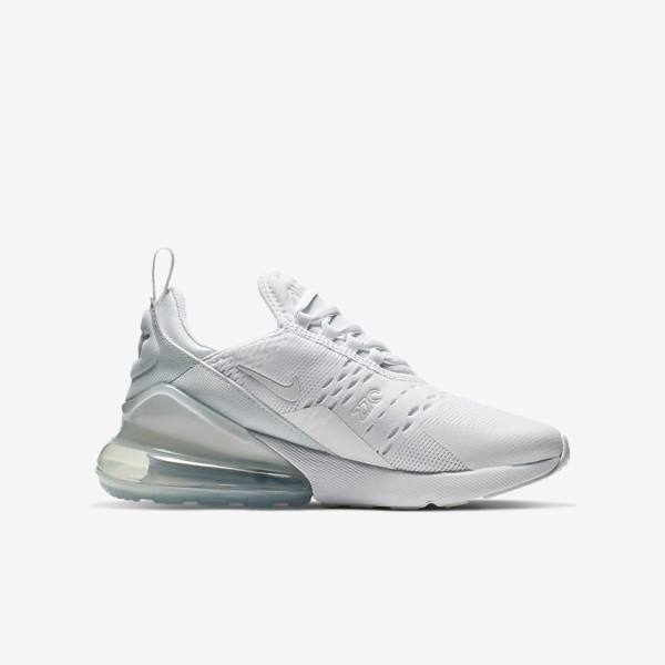 Nike Air Max 270 Older Kids' Sneakers White / Metal Silver / White | NK512JAC