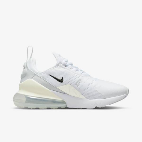 Nike Air Max 270 Women's Sneakers White / Platinum / Metal Silver | NK348CRT