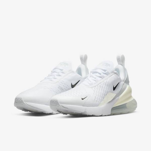 Nike Air Max 270 Women's Sneakers White / Platinum / Metal Silver | NK348CRT