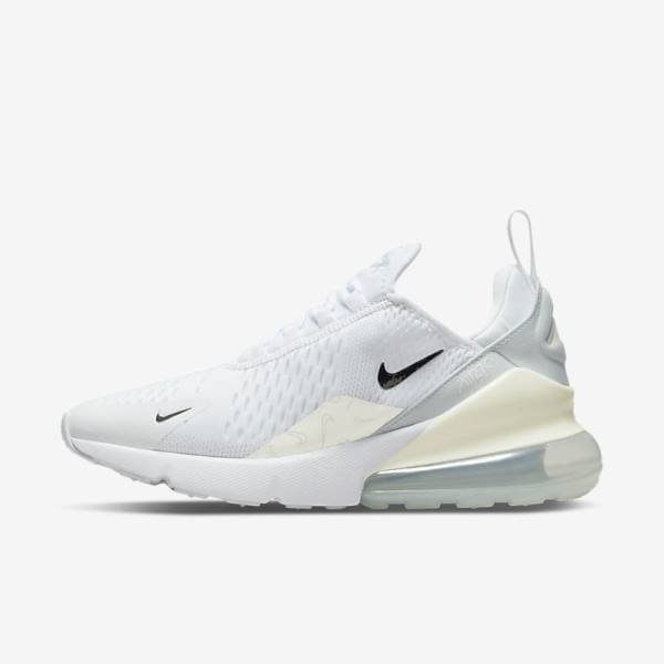 Nike Air Max 270 Women\'s Sneakers White / Platinum / Metal Silver | NK348CRT