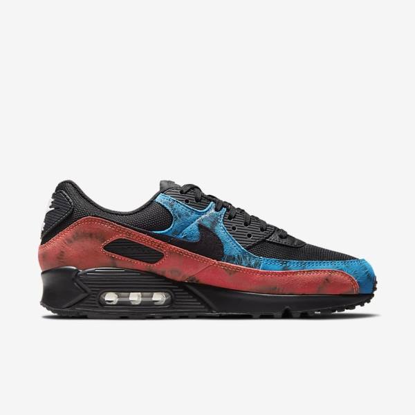 Nike Air Max 90 Men's Sneakers Black / Blue / Red / White | NK156XCR