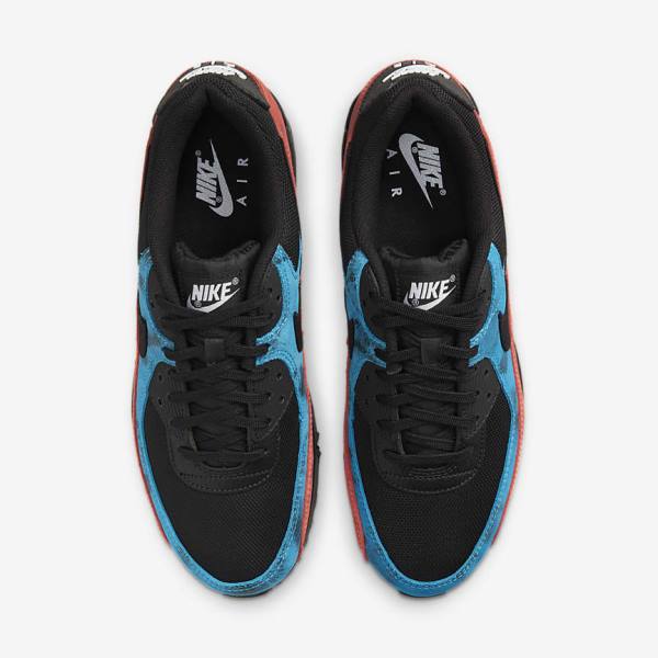 Nike Air Max 90 Men's Sneakers Black / Blue / Red / White | NK156XCR