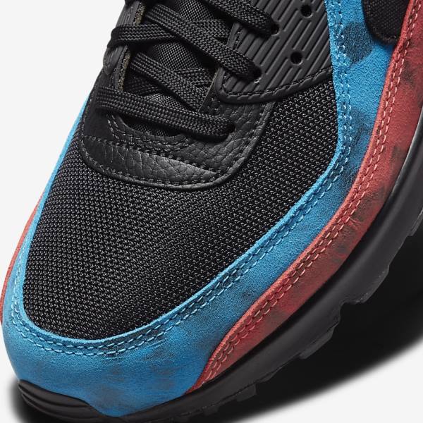 Nike Air Max 90 Men's Sneakers Black / Blue / Red / White | NK156XCR