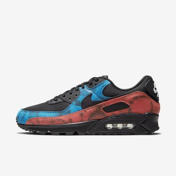 Nike Air Max 90 Men\'s Sneakers Black / Blue / Red / White | NK156XCR