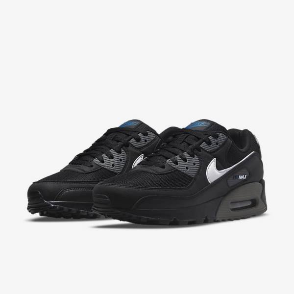 Nike Air Max 90 Men's Sneakers Black / Grey / White | NK297CHU