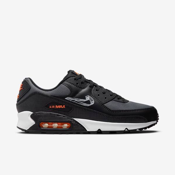 Nike Air Max 90 Men's Sneakers Black / Orange / Grey / White | NK690OIR