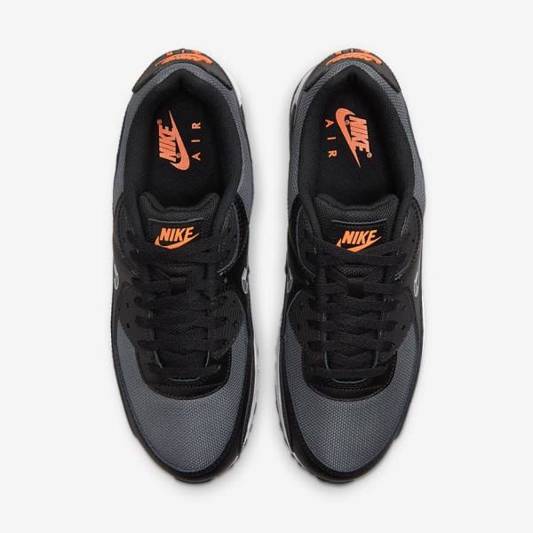 Nike Air Max 90 Men's Sneakers Black / Orange / Grey / White | NK690OIR