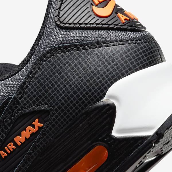 Nike Air Max 90 Men's Sneakers Black / Orange / Grey / White | NK690OIR