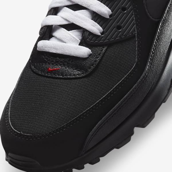 Nike Air Max 90 Men's Sneakers Black / Red / White | NK965BPG