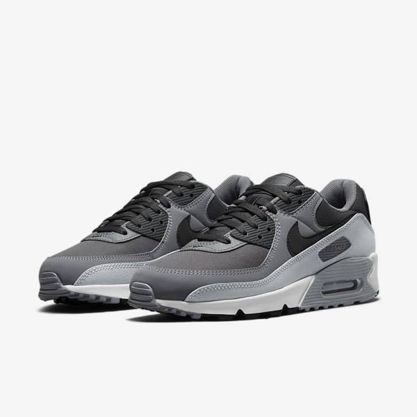 Nike Air Max 90 Men's Sneakers Dark Grey / Black | NK205WHC