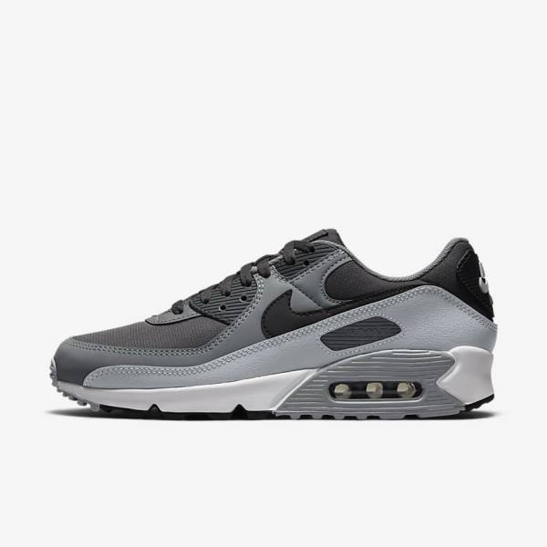 Nike Air Max 90 Men\'s Sneakers Dark Grey / Black | NK205WHC