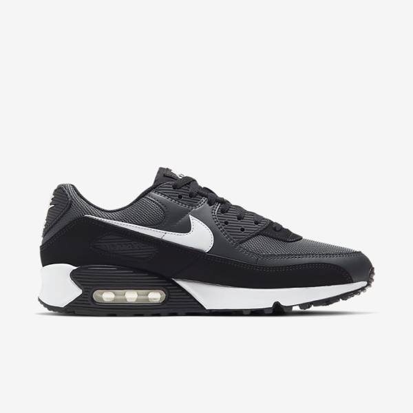 Nike Air Max 90 Men's Sneakers Grey / Dark Grey / Black / White | NK560QRX