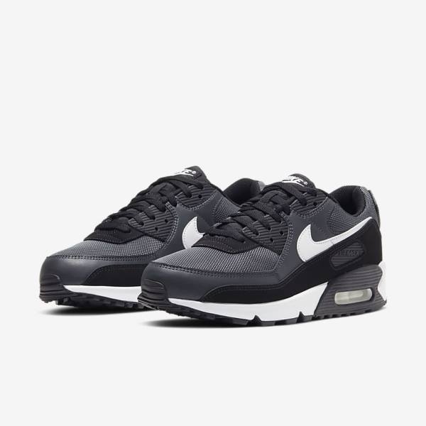 Nike Air Max 90 Men's Sneakers Grey / Dark Grey / Black / White | NK560QRX