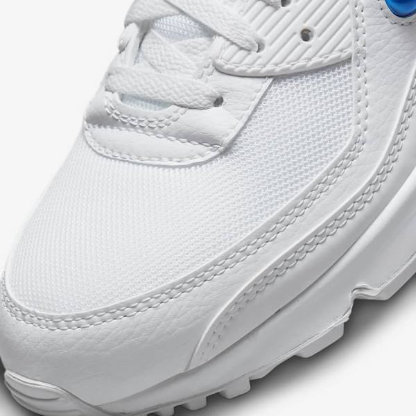 Nike Air Max 90 Men's Sneakers White / Black / Royal | NK405YLO