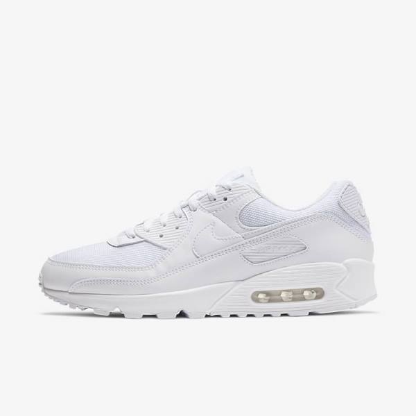 Nike Air Max 90 Men\'s Sneakers White / Grey / White | NK638XFZ