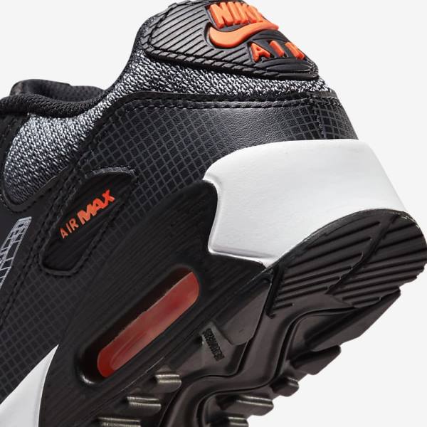 Nike Air Max 90 Older Kids' Sneakers Black / Orange / Grey / White | NK825LVA