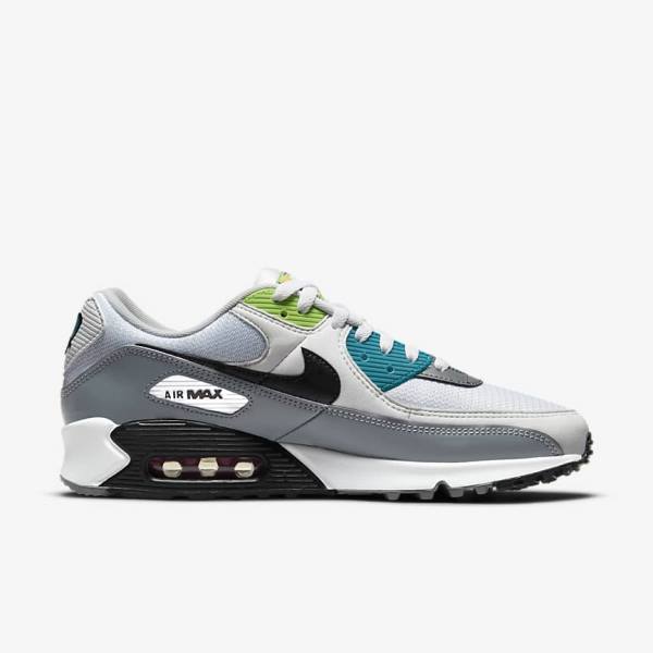 Nike Air Max 90 Premium Men's Sneakers White / Grey / Black | NK962EFY