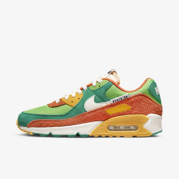 Nike Air Max 90 SE Men\'s Sneakers Green / Orange / Green | NK039EYT