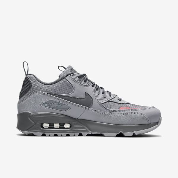 Nike Air Max 90 Surplus Men's Sneakers Grey / Pink Light Blue / Grey | NK265JCS