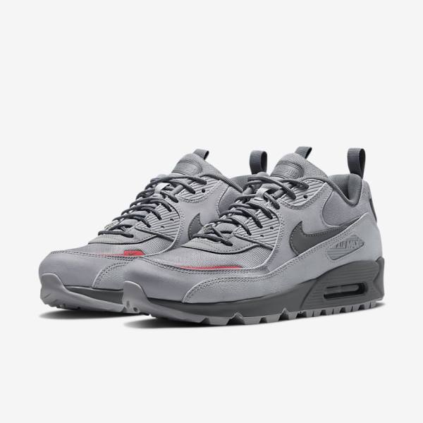 Nike Air Max 90 Surplus Men's Sneakers Grey / Pink Light Blue / Grey | NK265JCS