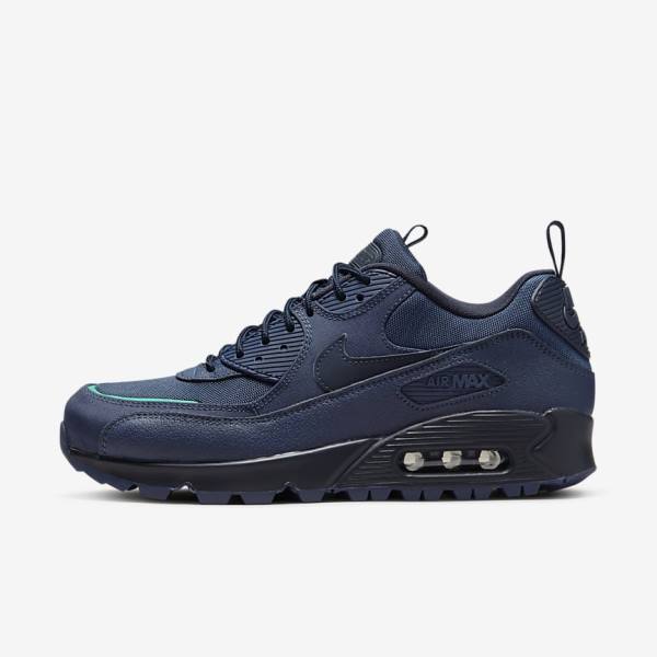 Nike Air Max 90 Surplus Men\'s Sneakers Navy / Obsidian | NK190EDY