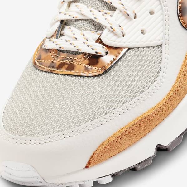 Nike Air Max 90 Women's Sneakers Brown / Light Beige / Yellow | NK409AJV