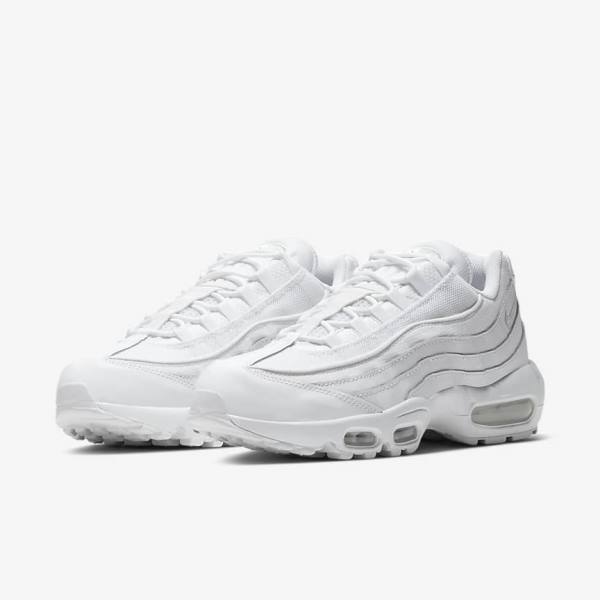 Nike Air Max 95 Essential Men's Sneakers White / Grey / White | NK903CLT