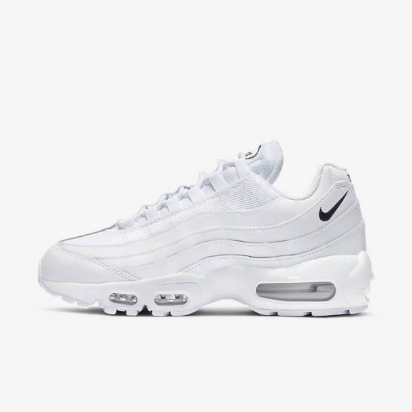 Nike Air Max 95 Essential Women\'s Sneakers White / Black | NK965DLJ