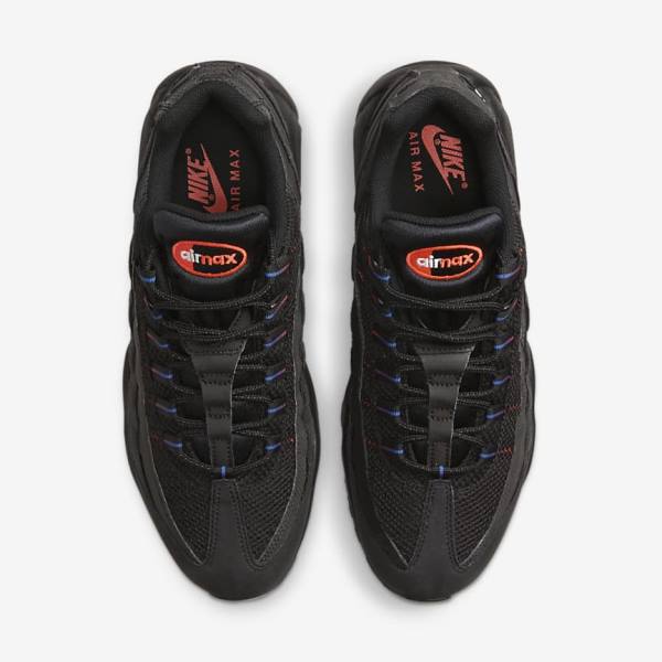 Nike Air Max 95 Men's Sneakers Black / Blue / Light Red | NK728ZKP