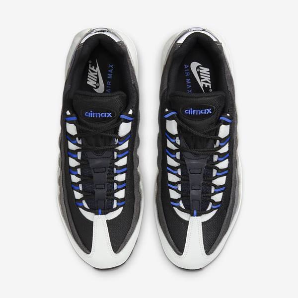 Nike Air Max 95 Men's Sneakers Black / Dark Grey / Blue | NK507AXO