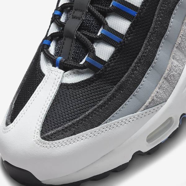 Nike Air Max 95 Men's Sneakers Black / Dark Grey / Blue | NK507AXO