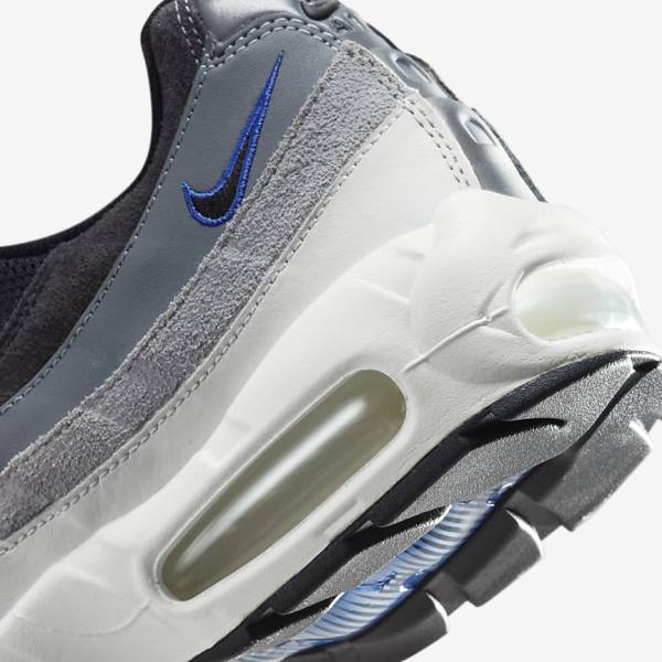 Nike Air Max 95 Men's Sneakers Black / Dark Grey / Blue | NK507AXO