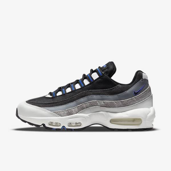 Nike Air Max 95 Men\'s Sneakers Black / Dark Grey / Blue | NK507AXO