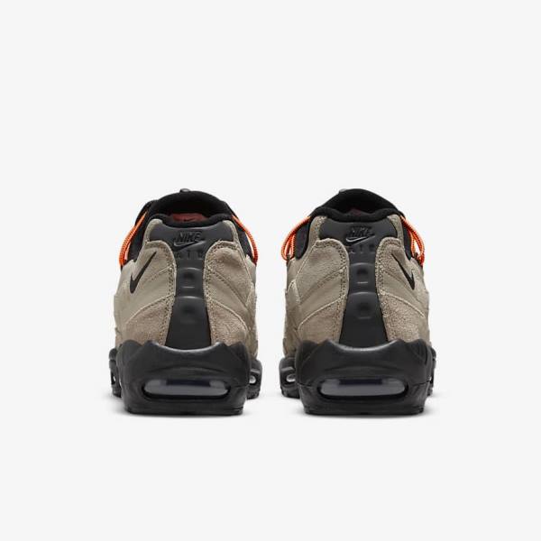 Nike Air Max 95 Men's Sneakers Khaki / Orange / Black | NK657VAP