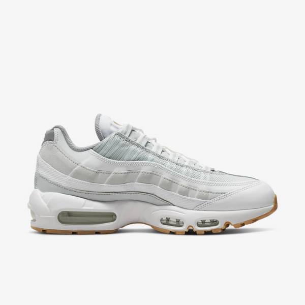 Nike Air Max 95 Men's Sneakers White / Platinum / Grey / Yellow | NK475FHP