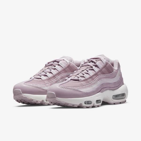 Nike Air Max 95 Women's Sneakers Purple / White / Metal Silver | NK218QYP