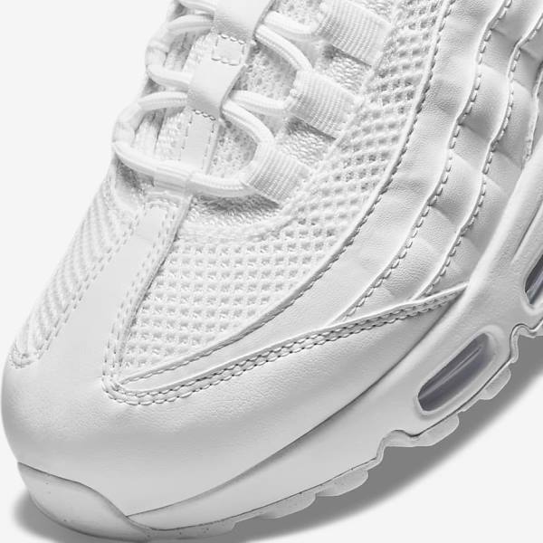 Nike Air Max 95 Women's Sneakers White / Metal Silver / White | NK261SLR