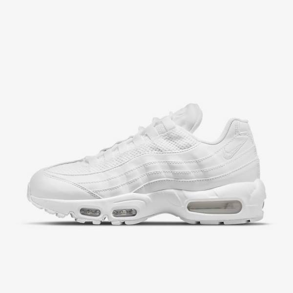 Nike Air Max 95 Women\'s Sneakers White / Metal Silver / White | NK261SLR