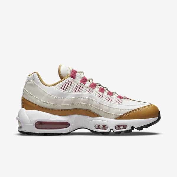 Nike Air Max 95 Women's Sneakers White / Brown / Green | NK850EUM