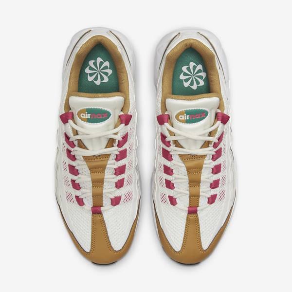 Nike Air Max 95 Women's Sneakers White / Brown / Green | NK850EUM