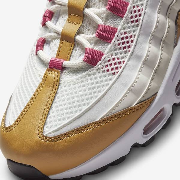 Nike Air Max 95 Women's Sneakers White / Brown / Green | NK850EUM