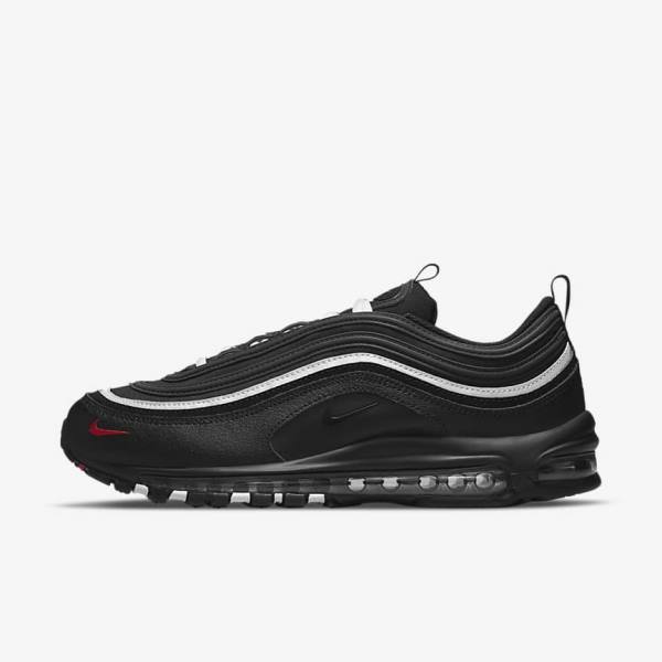 Nike Air Max 97 Men\'s Sneakers Black / Red / White | NK681OZG