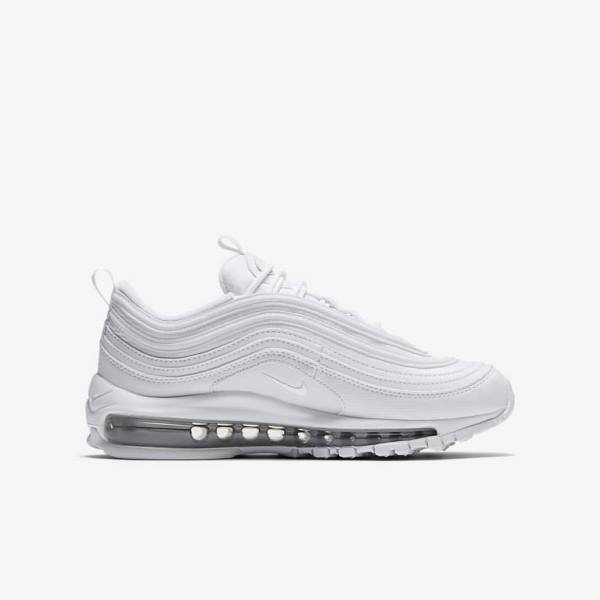 Nike Air Max 97 Older Kids' Sneakers White / Metal Silver / White | NK024VMC