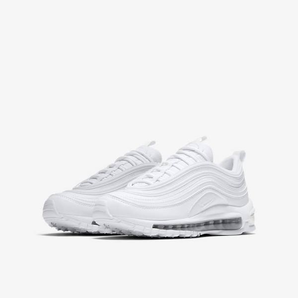 Nike Air Max 97 Older Kids' Sneakers White / Metal Silver / White | NK024VMC