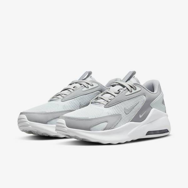 Nike Air Max Bolt Men's Sneakers Platinum / White / Metal Silver / Grey | NK054HEF