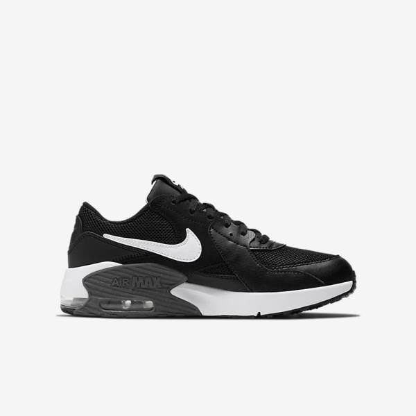 Nike Air Max Excee Older Kids' Sneakers Black / Dark Grey / White | NK723MSF